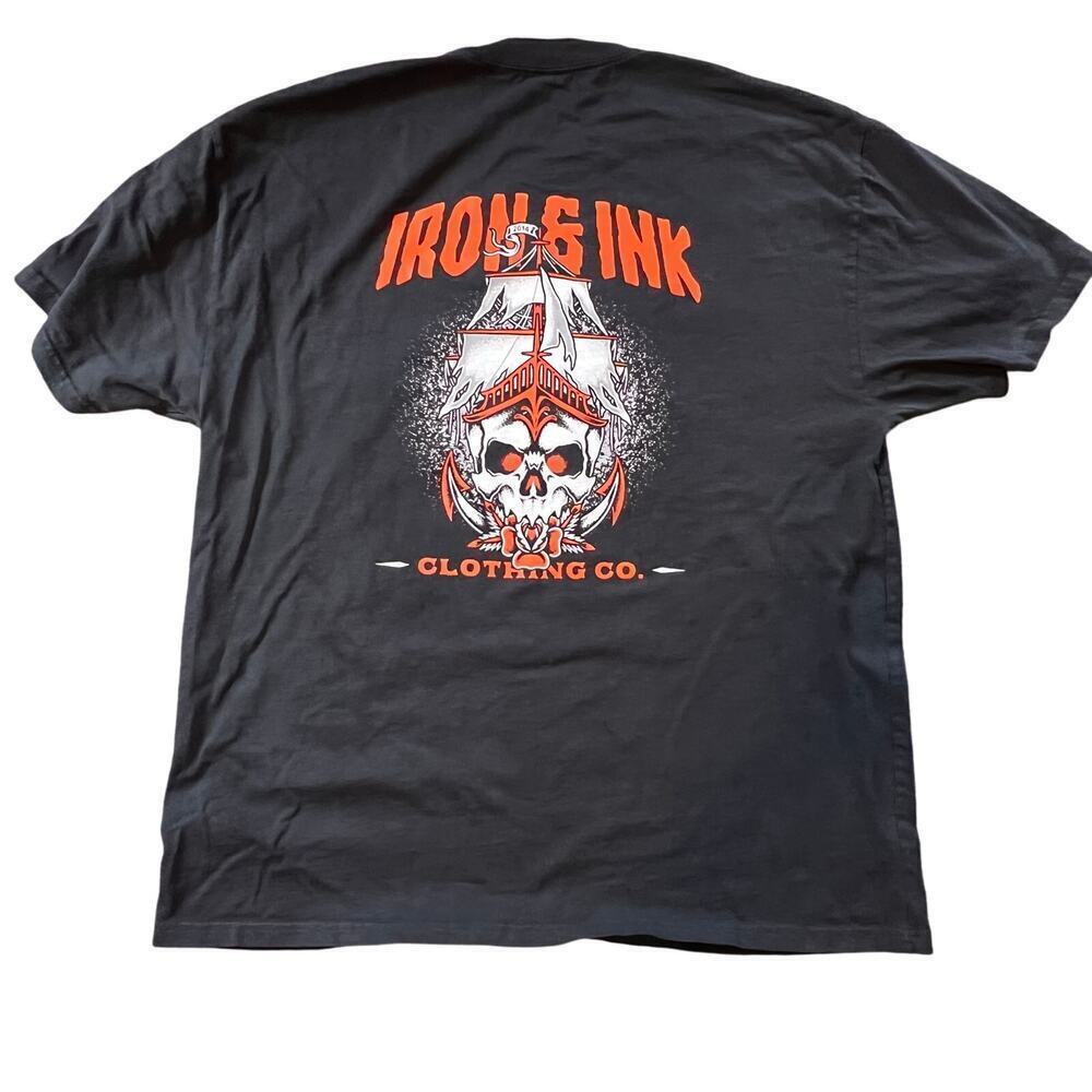 Iron and Ink Black Men's Short Sleeve T-Shirt.  Size 2XL
